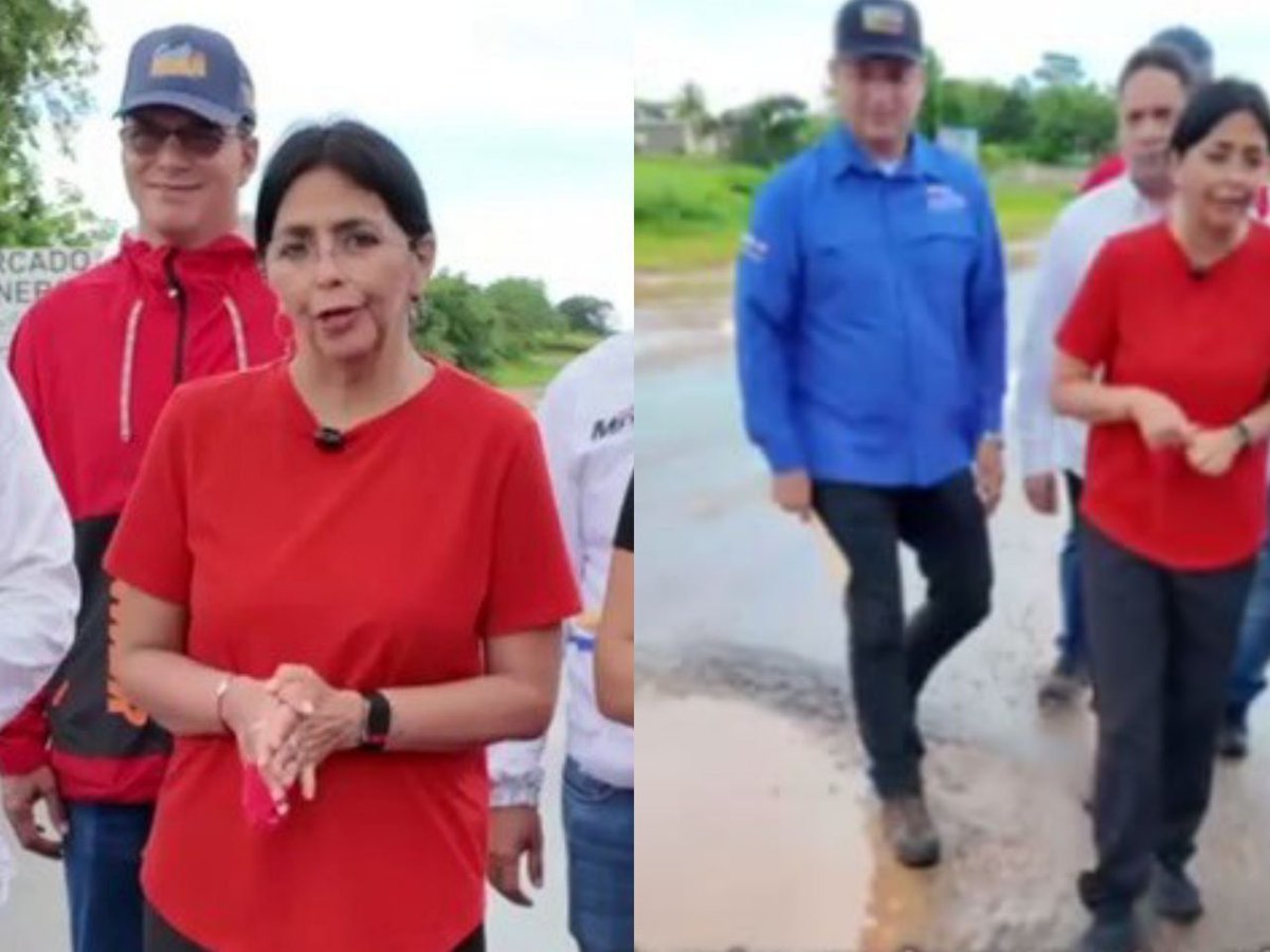Vicepresidenta Rodríguez inspecciona carretera que conecta Bolívar y la Guayana Esequiba fusernews.com/vicepresidenta… #PRELEMI