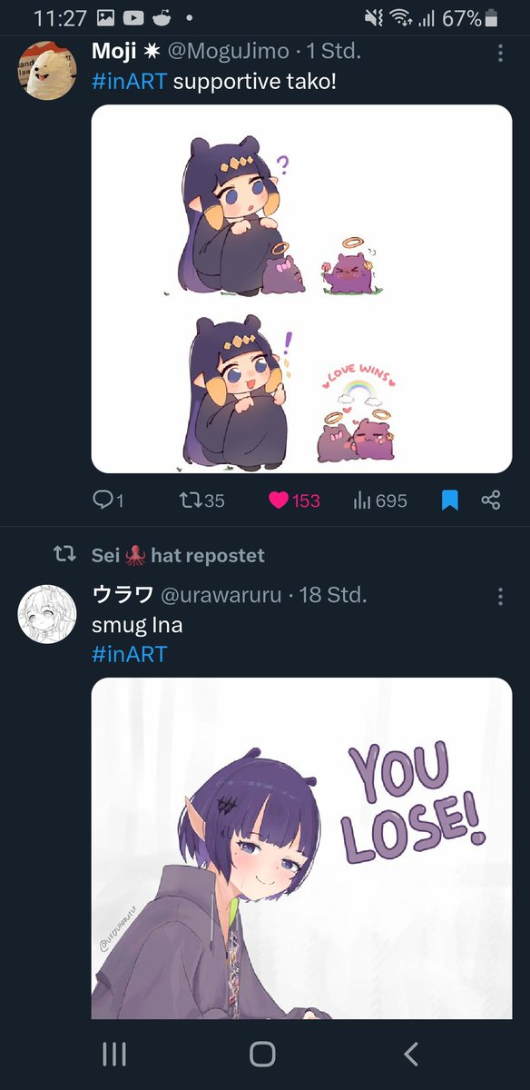 Xerrysen's tweet photo. @MoguJimo One of those funny momemts. Feels like I've been told that I loose at love. x3 https://t.co/GjznFhDCLf