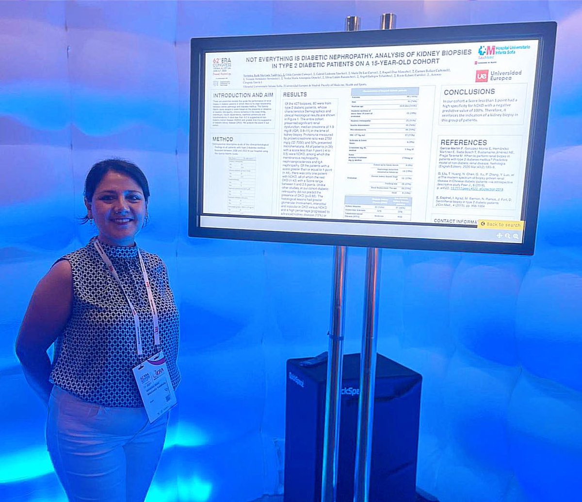 La Dra <a href="/VeronicaRuthMV/">Veronica Ruth Mercado Valdivia</a> nos explica la utilidad del Score García-Martin para decidir qué pacientes diabéticos se pueden beneficiar de una biopsia renal

#ERA25 <a href="/ERAkidney/">ERA - European Renal Association</a> <a href="/SENefrologia/">S.E.N. Nefrología</a>