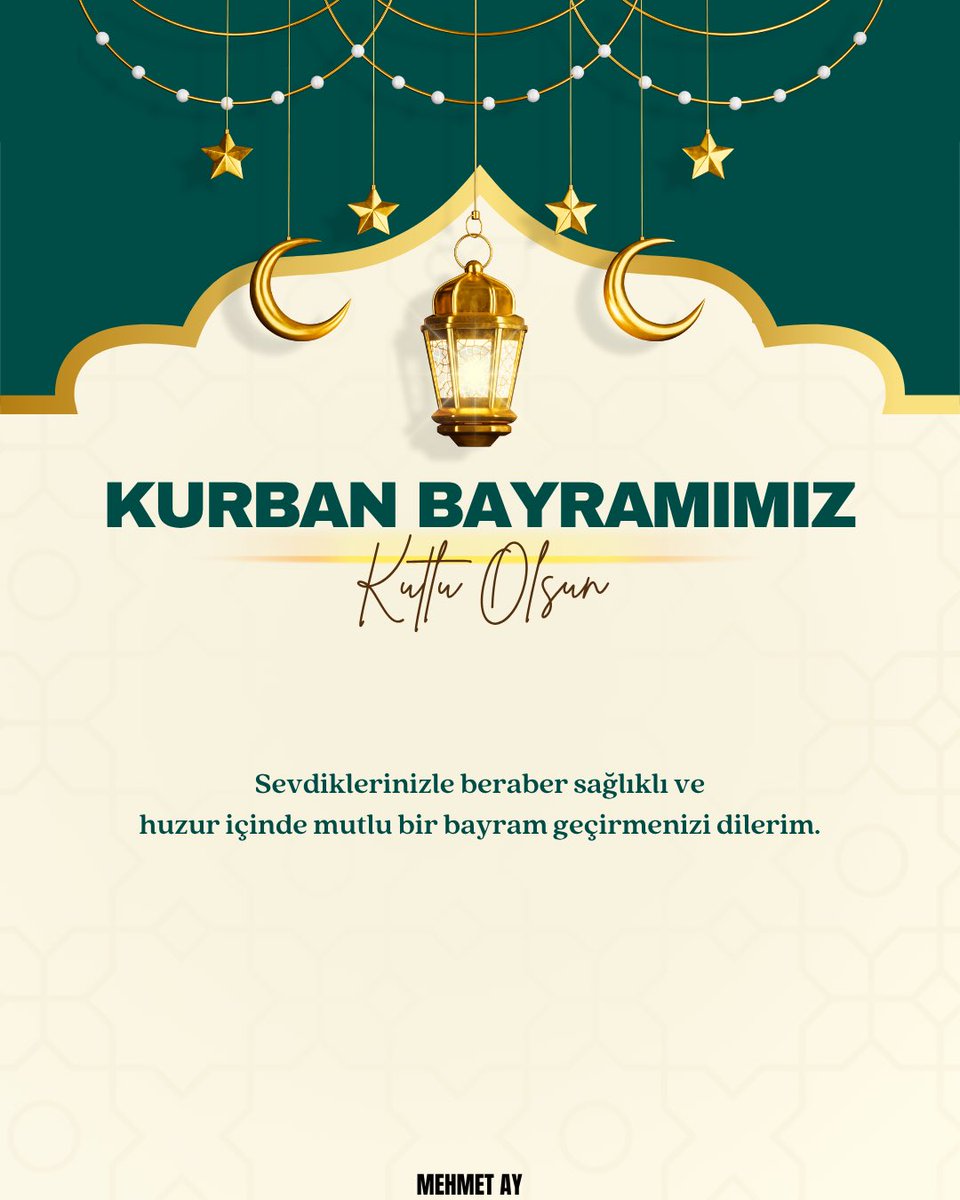 Tüm islam aleminin #KurbanBayramını en içten dileklerimle kutlar, sevdikleriniz ile nice güzel bayramlar diliyorum.

 #KurbanBayramı