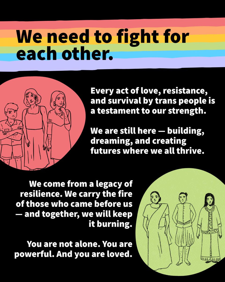 Pride began as a protest, and with the recent ramped up attacks on trans rights, it is time we returned to our roots.

In the face of hate, we need to take care of each other - we will survive through intersectional community care.

#PrideMonth2025 #transrightsarehumanrights