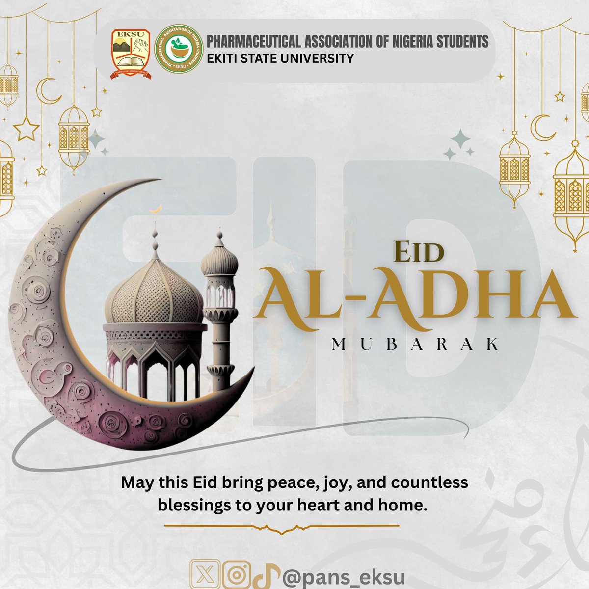pans_eksu's tweet photo. To our muslim friends, may your prayers be answered and your heart be filled with peace.Eid Kareem!
#eidmubarak #celebration #gratitude https://t.co/wCSJcfcu5a