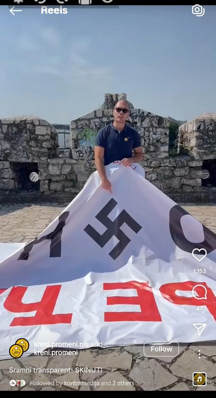 Gandalf iz Pala s omladine strane (@vladimircicovic) on Twitter photo Dragi <a href="/sns_srbija/">СНС СРБИЈА</a>,
Ne postoji rupa u kojoj se mozete sakriti.
Hvala ljudima iz <a href="/KPromeni/">Kreni-Promeni</a> za uklanjanje ovog jada u Nishu. Dragi <a href="/sns_srbija/">СНС СРБИЈА</a>,
Ne postoji rupa u kojoj se mozete sakriti.
Hvala ljudima iz <a href="/KPromeni/">Kreni-Promeni</a> za uklanjanje ovog jada u Nishu.