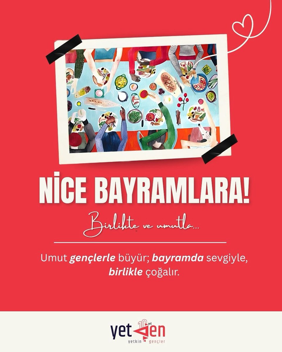 ✨ Bayramlar, zamanın yavaşladığı ve anlamların derinleştiği kıymetli anlardır.

Herkese sevdikleriyle birlikte umut dolu, içten ve güzel bir bayram diliyoruz! ♥️

 #YetkinGençler  #YetGen #İyiBayramlar