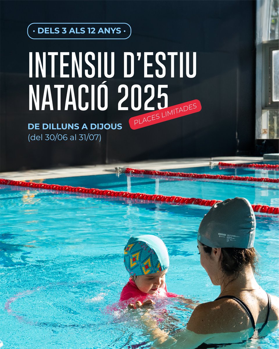 🔵⚫️ Si quan acabi l’estiu encara no dominen la piscina… és que definitivament no els has apuntat al nostre intensiu. 🤷🏻‍♀️

Del 30 de juny al 31 de juliol, obrim intensiu de natació per ser els més pro sota l’aigua. ✌🏻

 📍 T’ho perdràs? Reserva ja la teva a recepció!