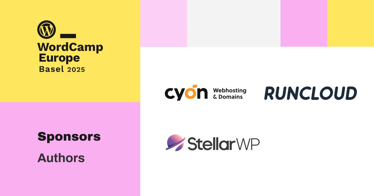 We'd like to thank Cyon, RunCloud and StellarWP for being a Author level sponsor for WordCamp Europe 2025! #WCEU #WCEU2025 <a href="/runcloud/">RunCloud</a> Find out more here: bit.ly/4muSbkt