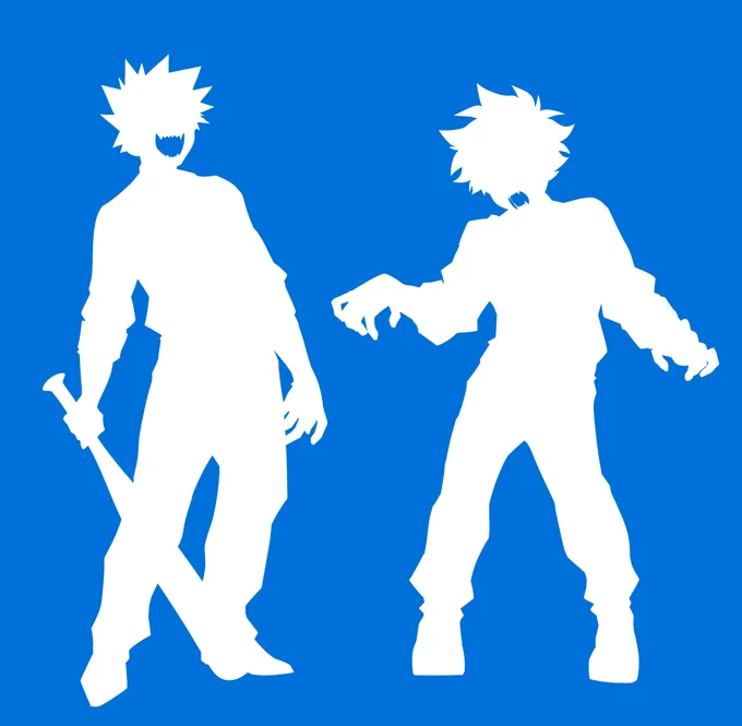 勝デゾンビ本裏表紙のシルエット