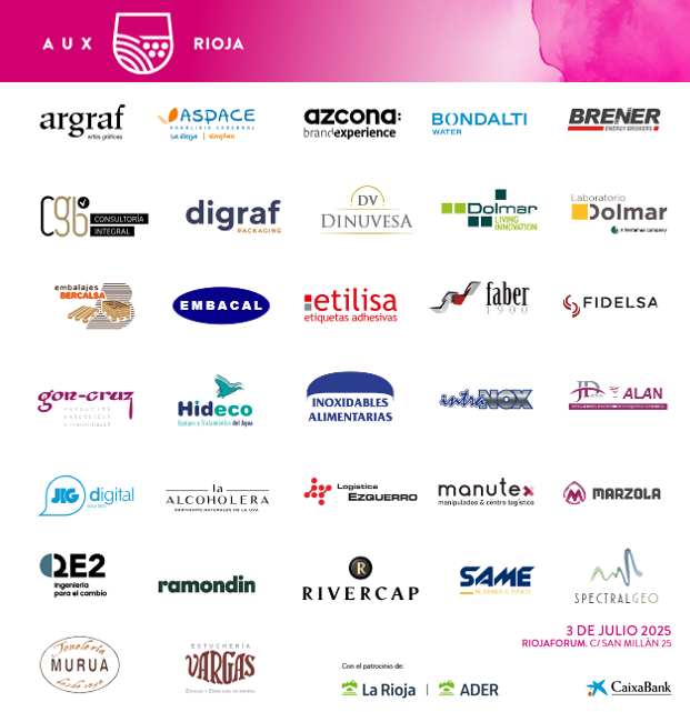 🍷 Detrás de cada botella de Rioja hay empresas que diseñan, fabrican y aportan valor.

El 3 de julio en Logroño celebramos el III Foro #AuxRioja para conectar talento y fomentar el crecimiento del sector.

Más info: auxrioja.com/foro-aux-rioja/

#ADER #CaixaBank