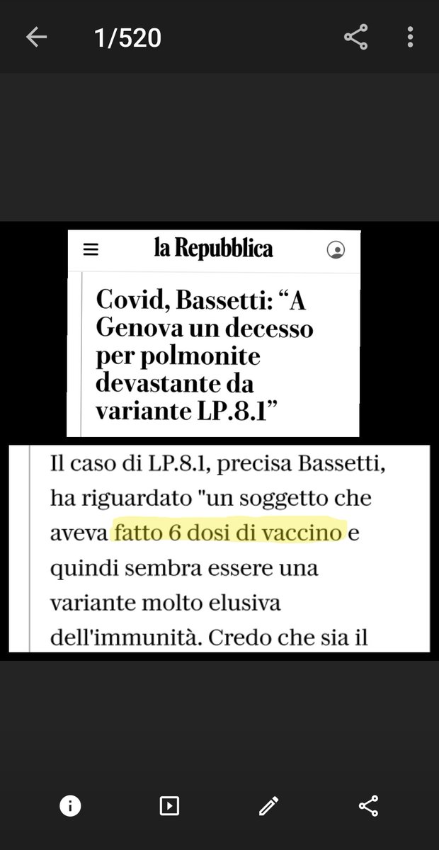 heather_parisi's tweet image. Se non fosse tragico sarebbe pure comico.
E ha il coraggio di aggiungere:
"Credo che sia il caso di pensare a dei vaccini aggiornati anche su queste nuove varianti che sembrano eludere l'immunità".
Se in Italia si dà ancora spazio ad affermazioni del genere, vuol dire che il…