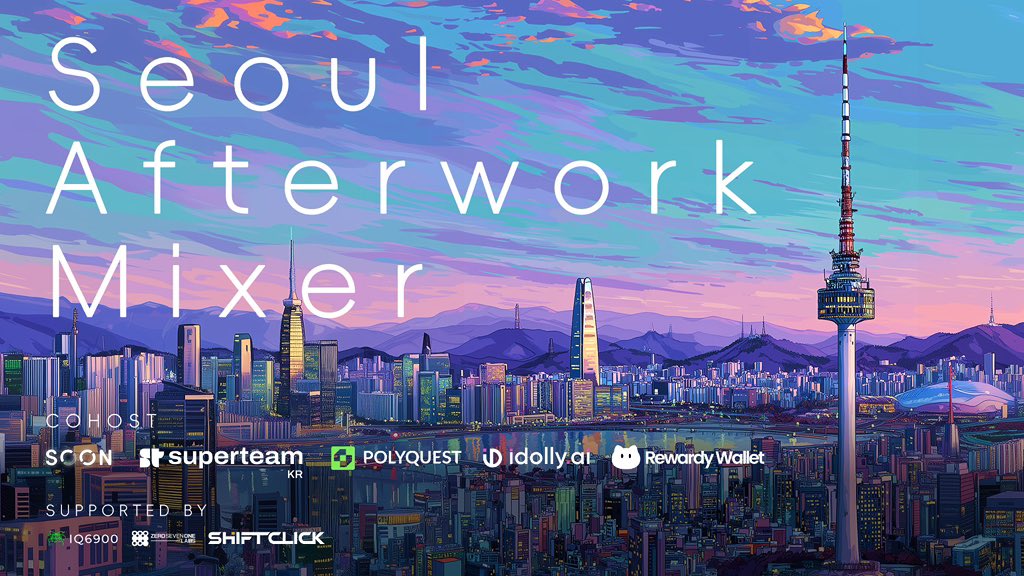 SOON - Solana Optimistic Network (Mainnet Arc) (@soon_svm) on Twitter photo Redpill is coming to Seoul.
SOON is teaming up with <a href="/SuperteamKorea/">Superteam Korea</a>, <a href="/PolyquestSOL/">POLYQUEST</a>
, <a href="/idolly_AI/">idollyAI</a>, <a href="/RewardyWallet/">Rewardy Wallet</a>, <a href="/IQ6900_/">IQ6900</a>, <a href="/071_labs/">071labs</a> and more for an afterwork mixer made for Korea’s Web3 builders, KOLs, and community.
Enjoy drinks, snacks, and pool games — plus a panel session Redpill is coming to Seoul.
SOON is teaming up with <a href="/SuperteamKorea/">Superteam Korea</a>, <a href="/PolyquestSOL/">POLYQUEST</a>
, <a href="/idolly_AI/">idollyAI</a>, <a href="/RewardyWallet/">Rewardy Wallet</a>, <a href="/IQ6900_/">IQ6900</a>, <a href="/071_labs/">071labs</a> and more for an afterwork mixer made for Korea’s Web3 builders, KOLs, and community.
Enjoy drinks, snacks, and pool games — plus a panel session