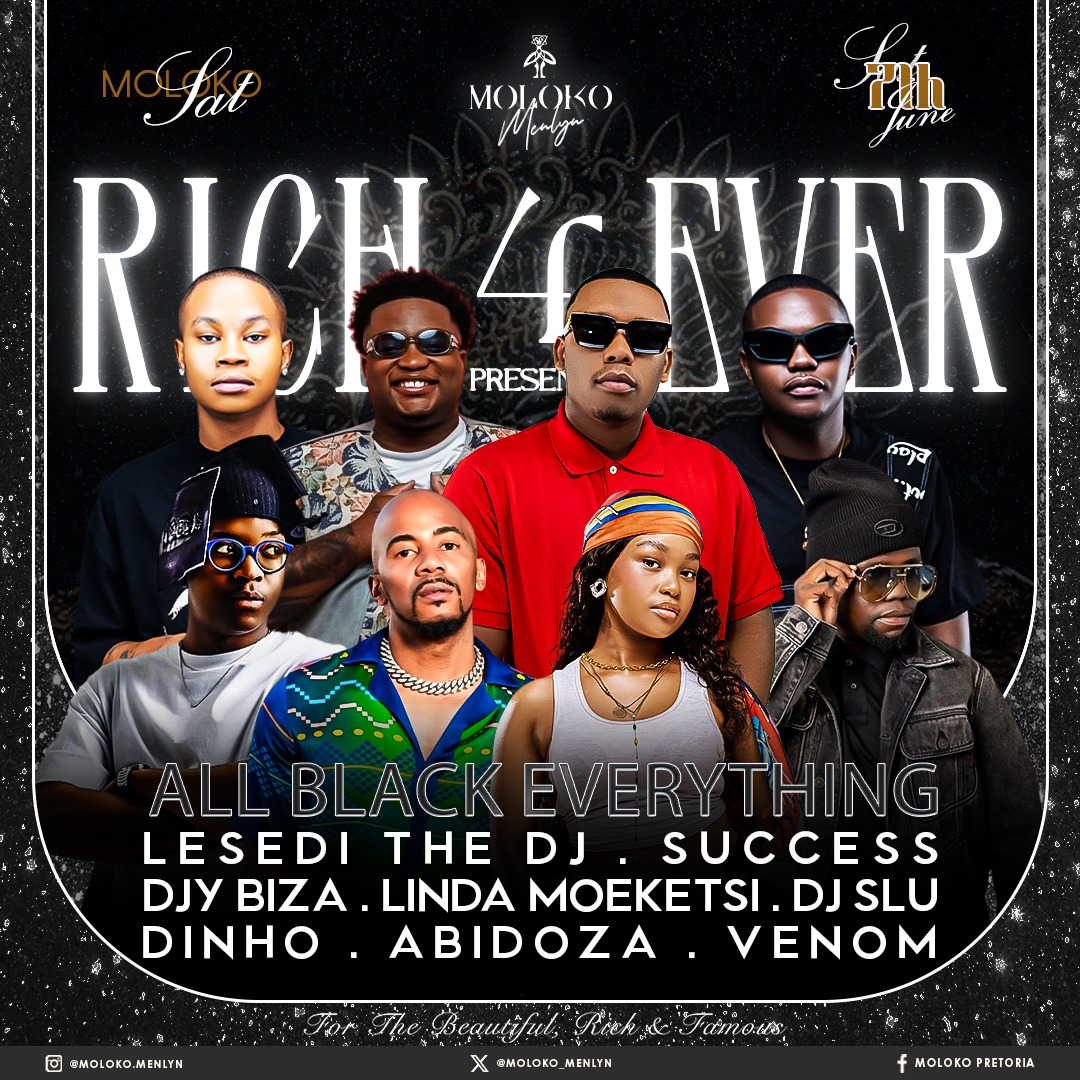 Daren Mocha (@darrenmocha) on Twitter photo That can only be <a href="/Moloko_Menlyn/">Moloko Menlyn</a> this #Rich4everSat with <a href="/Dinho2motau/">DINHO_sa</a> <a href="/Abidoza_SA/">#SmoothOperator</a> <a href="/LindaMoeketsi/">Linda Moeketsi</a> <a href="/DJVenomSA/">Certified Fresh Prof💯✌️</a> <a href="/Lesedithedj/">LESEDITHEDJ</a> asiye <a href="/brucebhakha/">Bruce Sibanda</a> <a href="/PoizonDaGodfada/">Poizon The Godfather</a> That can only be <a href="/Moloko_Menlyn/">Moloko Menlyn</a> this #Rich4everSat with <a href="/Dinho2motau/">DINHO_sa</a> <a href="/Abidoza_SA/">#SmoothOperator</a> <a href="/LindaMoeketsi/">Linda Moeketsi</a> <a href="/DJVenomSA/">Certified Fresh Prof💯✌️</a> <a href="/Lesedithedj/">LESEDITHEDJ</a> asiye <a href="/brucebhakha/">Bruce Sibanda</a> <a href="/PoizonDaGodfada/">Poizon The Godfather</a>