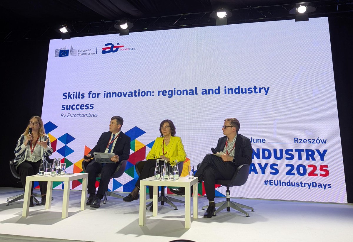 Eurochambres (@eurochambres) on Twitter photo #Skills power #industry and #innovation!
In Rzeszów, 🇵🇱, at the #EUIndustryDays 2025, Eurochambres hosted a session exploring success stories in up-and reskilling, Centres of Vocational Excellence, chamber-led initiatives, & insights from the work of the <a href="/EU_CoR/">European Committee of the Regions</a> . #Skills power #industry and #innovation!
In Rzeszów, 🇵🇱, at the #EUIndustryDays 2025, Eurochambres hosted a session exploring success stories in up-and reskilling, Centres of Vocational Excellence, chamber-led initiatives, & insights from the work of the <a href="/EU_CoR/">European Committee of the Regions</a> .