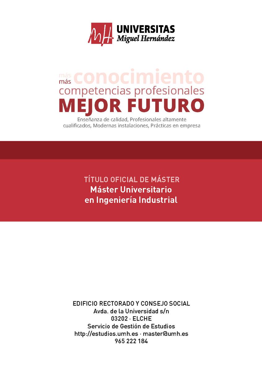 🎓 ¡Impulsa tu futuro con el Máster Universitario en Ingeniería Industrial de la #UMH!
📅 #Preinscripción abierta hasta el 19 de junio.
💼 Más empleabilidad, validez en la UE, acceso al doctorado. tinyurl.com/3ccyjyp9