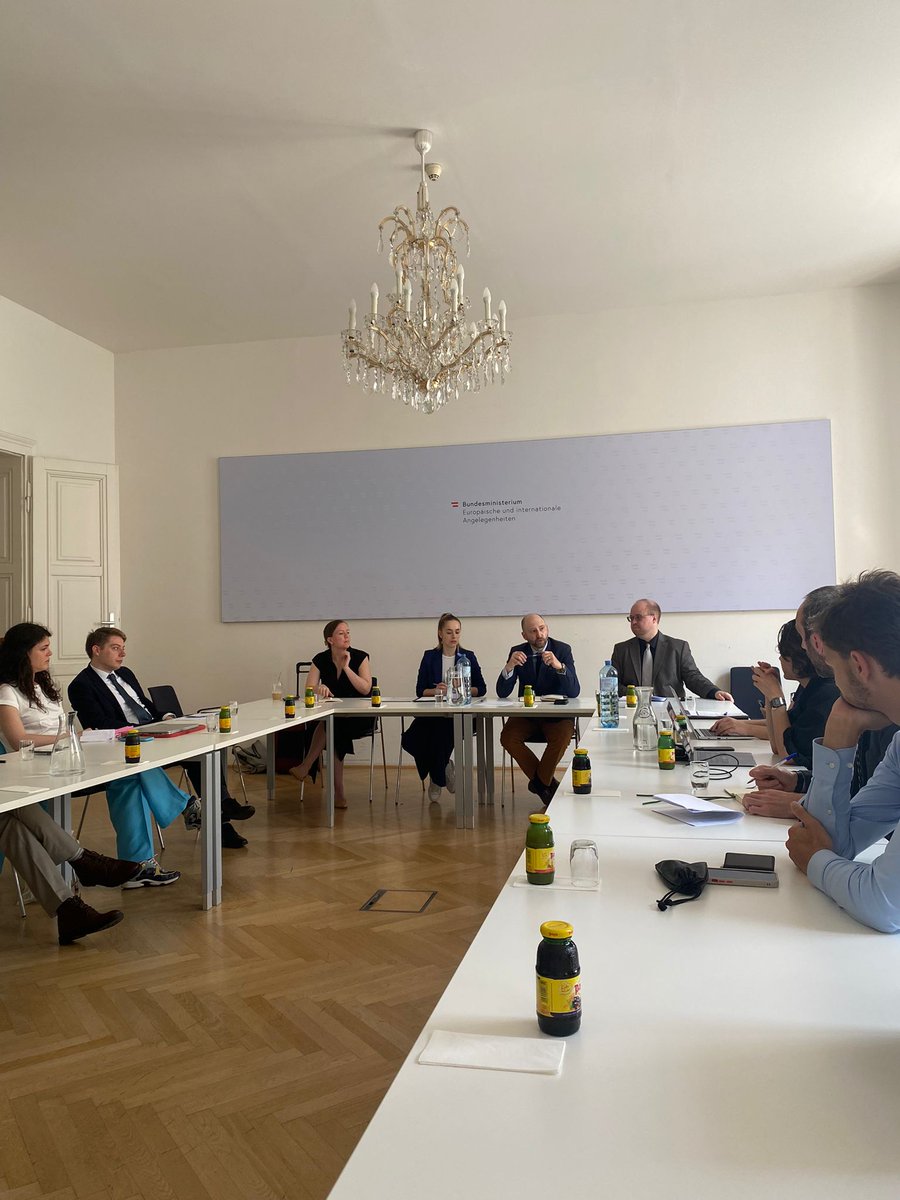 Supporting the Hague Code of Conduct (@hcoc_euproject) on Twitter photo We are concluding our week in Vienna with an interactive exchange at <a href="/MFA_Austria/">MFA Austria</a> 🇦🇹 Thanks to <a href="/gwg2k/">GWG@MFA</a> and his team for a forward-leaning and thought-provoking discussion! We are concluding our week in Vienna with an interactive exchange at <a href="/MFA_Austria/">MFA Austria</a> 🇦🇹 Thanks to <a href="/gwg2k/">GWG@MFA</a> and his team for a forward-leaning and thought-provoking discussion!