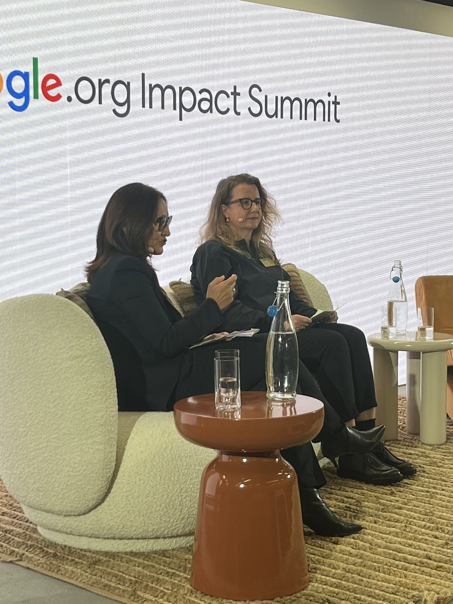 Roberta Bosurgi <a href="/impacteuropenet/">Impact Europe</a> calls for “patient disruption with scale” on application of tech innovation and AI to impact sector at <a href="/Googleorg/">Google.org</a> Impact Summit in London #AI