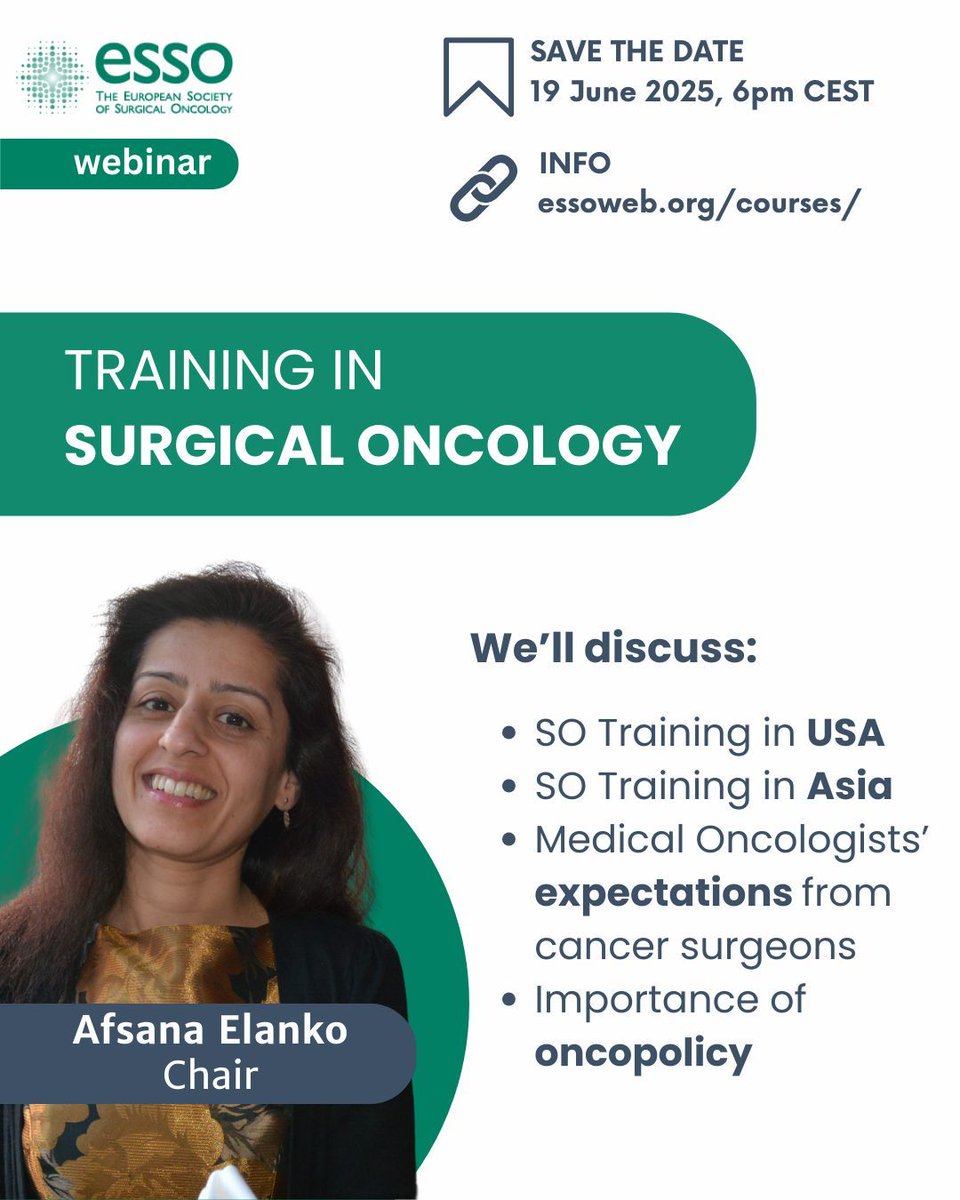 European Society of Surgical Oncology (ESSO) tweet media