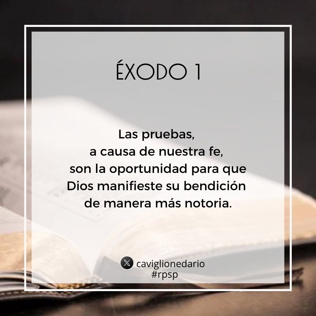 Hoy leemos Éxodo 1.
#rpsp
#PrimeroDios
#ArgentinaOra247
#ReavivadosPorSuPalabra