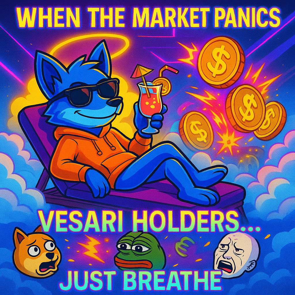 Vesarithefox's tweet photo. Everyone else: panic selling 📉
$VESARI holders: sipping juice, watching charts like art. 🦊🧃

Panic is for tourists.
We’re locals.🦊

Not just a meme coin $VESARI is a Movement🦊🚀
#VESARI #DiamondPaws #CryptoCalm #BasedAndRelaxed #DegenZen #HODLWithStyle #AltcoinTranquility #parody