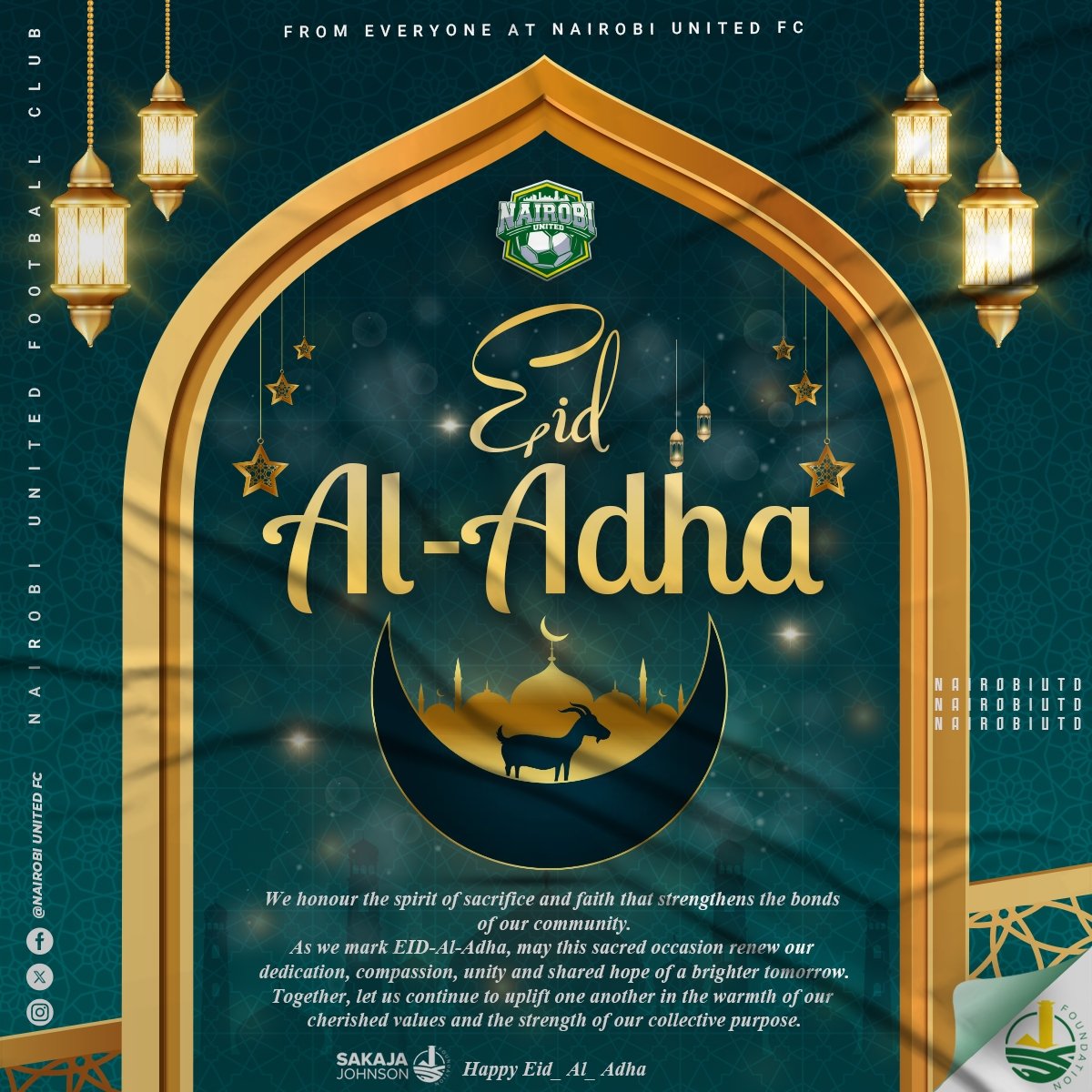 Happy Eid-Al-Adha to everyone especially our Muslim Families 👪

#EidAlAdha
#lazimaiwork 
#WeAreNairobiUnited 
#NaiBois 
#NaiGeng