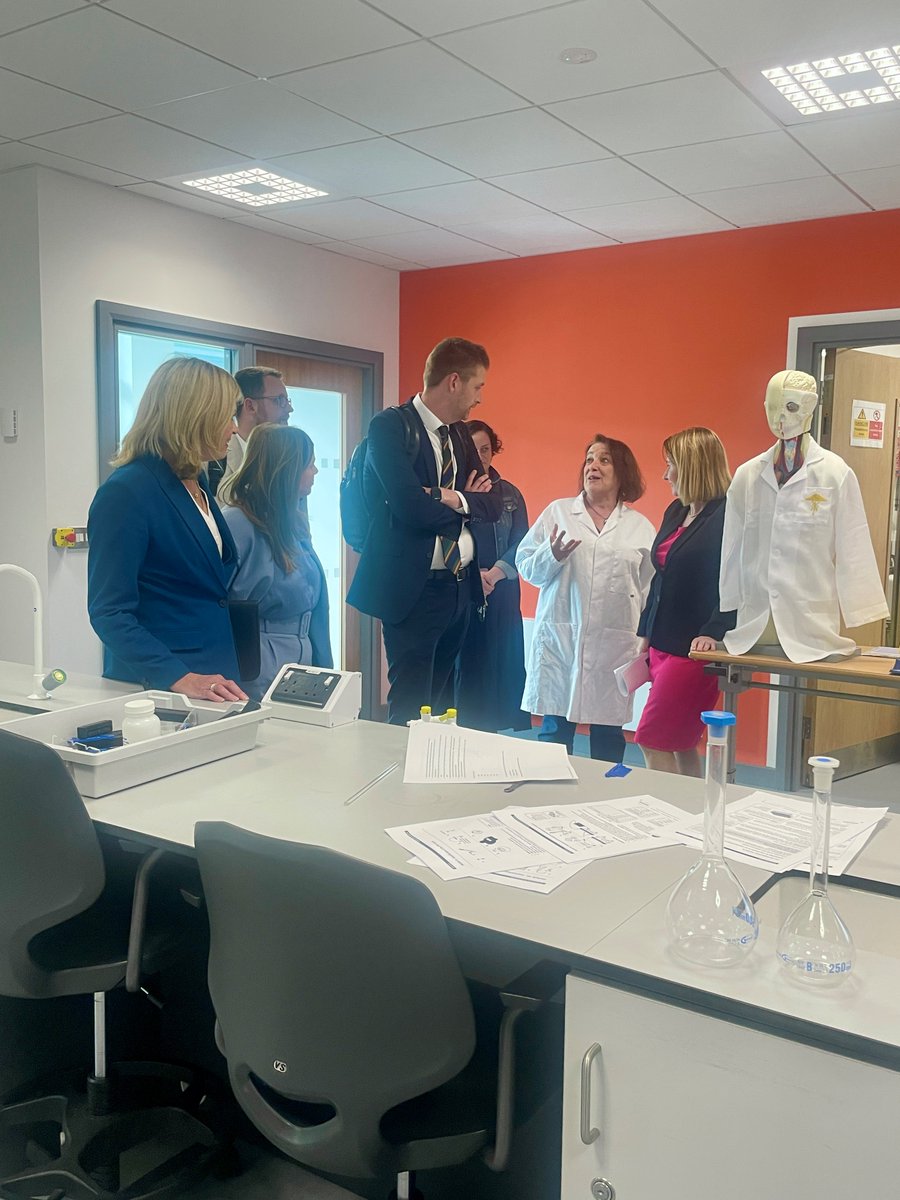 NIAEconomy's tweet image. Committee members on a tour of South West College, Erne Campus, Enniskillen with college staff on 4th June 2025.