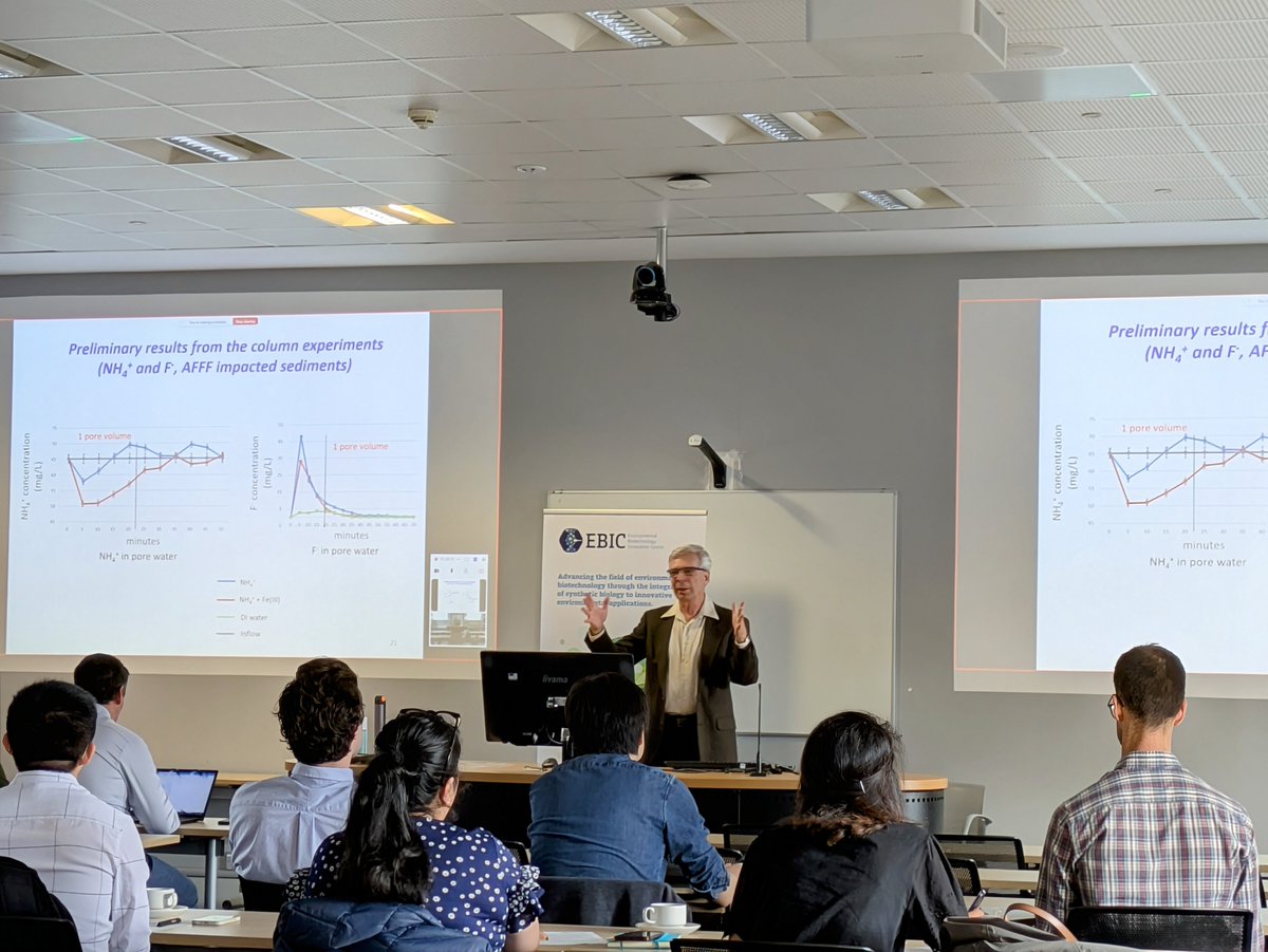 EBIC_Hub's tweet image. Delighted to hear from our first speaker today - Professor Peter Jaffé of @Princeton University USA.
Peter is discussing natural bacterial strains for PFAS defluorination and potential applications
#PFASandbeyond