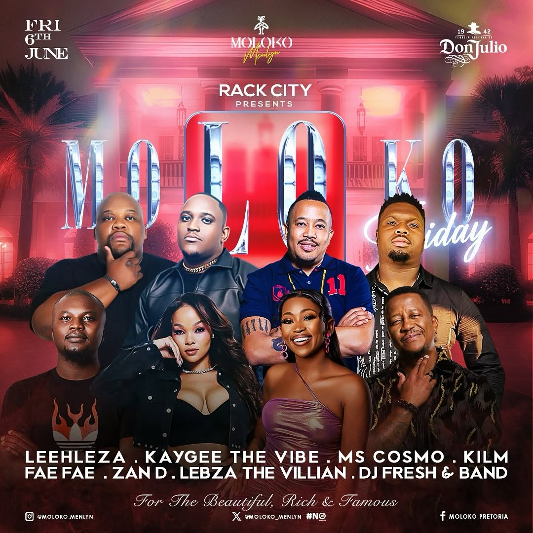 @Leo_Big L (@mutombo_lionel) on Twitter photo Let's kick start the weekend with <a href="/Moloko_Menlyn/">Moloko Menlyn</a>. #molokofridays
#rackcity
<a href="/Moloko_Menlyn/">Moloko Menlyn</a> <a href="/sbokhuzy/">SBOKHUZY 🇿🇦</a> <a href="/Thabang_Den/">Thabang</a> <a href="/Djyeankeyz/">♣Deejay yeankeyz♣</a> <a href="/PoizonDaGodfada/">Poizon The Godfather</a> <a href="/kodisang75/">omphile kodisang</a> Let's kick start the weekend with <a href="/Moloko_Menlyn/">Moloko Menlyn</a>. #molokofridays
#rackcity
<a href="/Moloko_Menlyn/">Moloko Menlyn</a> <a href="/sbokhuzy/">SBOKHUZY 🇿🇦</a> <a href="/Thabang_Den/">Thabang</a> <a href="/Djyeankeyz/">♣Deejay yeankeyz♣</a> <a href="/PoizonDaGodfada/">Poizon The Godfather</a> <a href="/kodisang75/">omphile kodisang</a>
