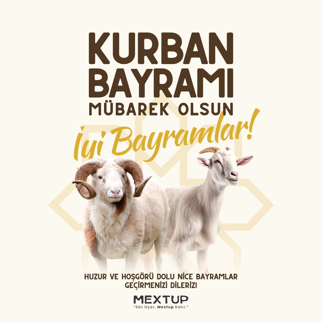Kurban Bayramımız mübarek olsun! 🐏Bayram boyunca geçerli %10 indirim kodumuz : KRBN25 🎁 İyi bayramlar!
