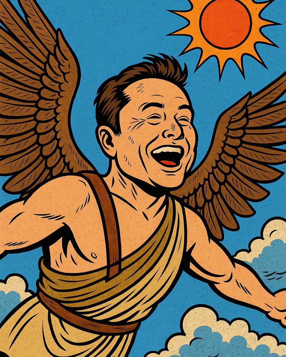 NFTEMENUS's tweet photo. Ikarus @elonmusk https://t.co/cHlWm17Rxt