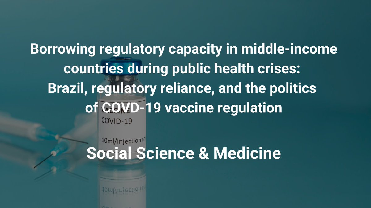 LSE Geography & Environment (@lsegeography) on Twitter photo ๐ก Spotlighting research by former Visiting Fellow, Elize Massard (<a href="/Emassard/">Elize Massard</a>)
'Borrowing regulatory capacity in middle-income countries during public health crises:
Brazil, regulatory reliance, and the politics of COVD-19 vaccine regulation'
๐ด zurl.co/jdxdJ ๐ก Spotlighting research by former Visiting Fellow, Elize Massard (<a href="/Emassard/">Elize Massard</a>)
'Borrowing regulatory capacity in middle-income countries during public health crises:
Brazil, regulatory reliance, and the politics of COVD-19 vaccine regulation'
๐ด zurl.co/jdxdJ