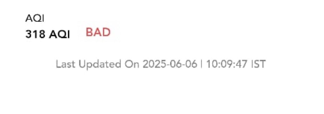 “AQI is only bad in tier-1 cities, rest of India has good air”

Meanwhile the AQI at a  prospective Breethr buyer in Bhuj, Gujarat who was following up for months (because we refused to go beyond 4 cities)

P.S: We are working on easier DIY installation version so that we can