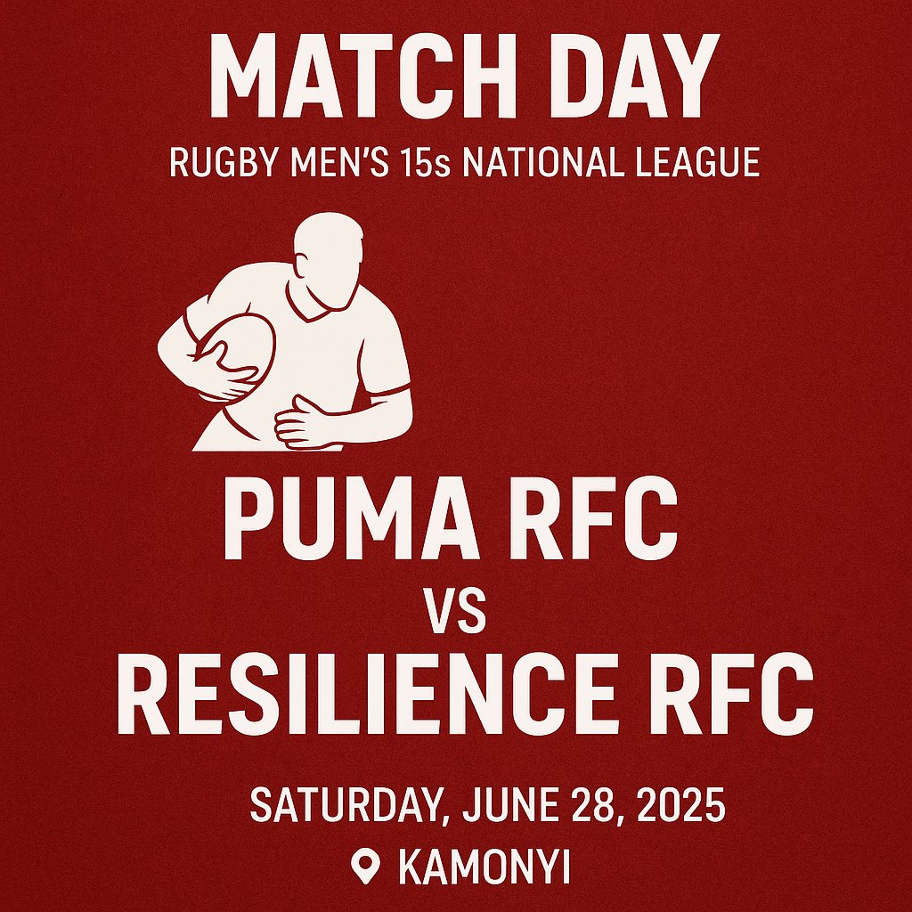 ResilienceRFC's tweet photo. 🏉 THE SEASON BEGINS! 
The wait is over — Resilience RFC is back on the pitch for the 2025 Rugby Men’s 15s National League!
🎯 Match: Puma RFC 🆚 Resilience RFC
📍 Venue: Kamonyi
🗓 Date: Saturday, June 28, 2025
⏰ Kickoff: 1:00 PM

(1/2) https://t.co/hAeiA1BIwU