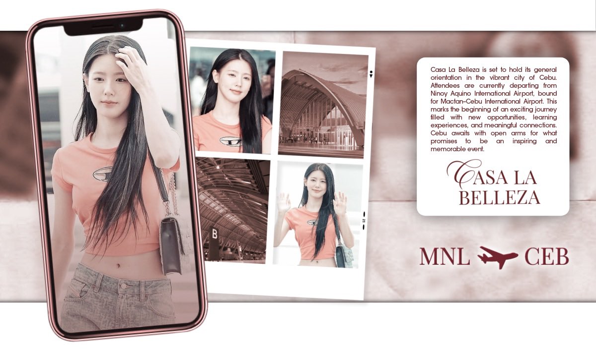 ㅤ
ㅤ
✎ ¦    PERRINE.⠀ updates.
    ↬   06 • 06 • 25 / FRI｡
    ↬   NAIA, Pasay City

   ❛ And we are bound for Cebu for CLB’s General Orientation and Team Building! I’m so excited 💖❜
ㅤ
ㅤ