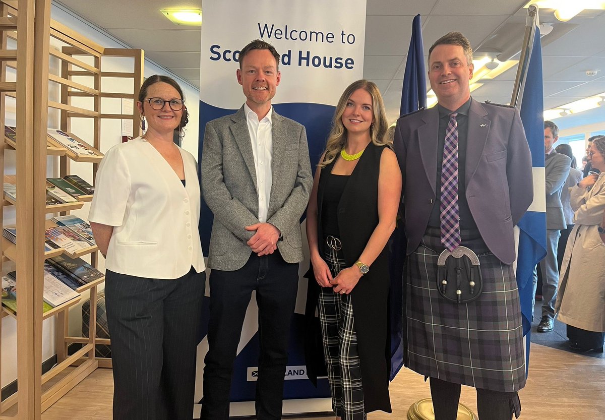 ScotGovBrussels's tweet image. Yesterday evening, we hosted our 2025 Summer Reception in Scotland House Brussels.
Focusing this year on responsible tourism in partnership with @VisitScotland, the event showcased the history and innovative practices of eight sustainable tourist attractions across Scotland.
