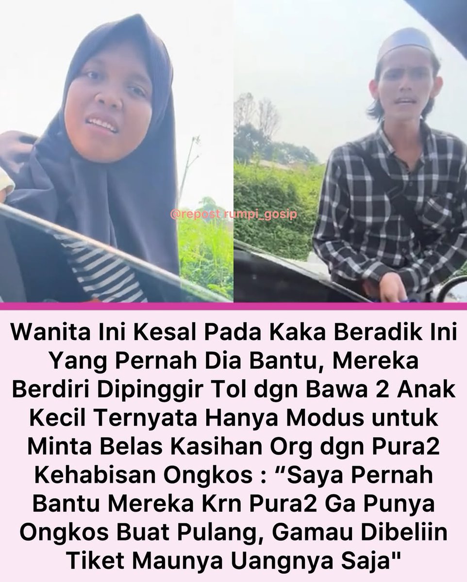 Modus kehabisan ongkos dan minta belas kasihan, ehh apesnya malah ketemu sama yang pernah dia modusin🤣🤣

ngaku adek kakak padahal diakunnya udah kayak suami istri😭👊