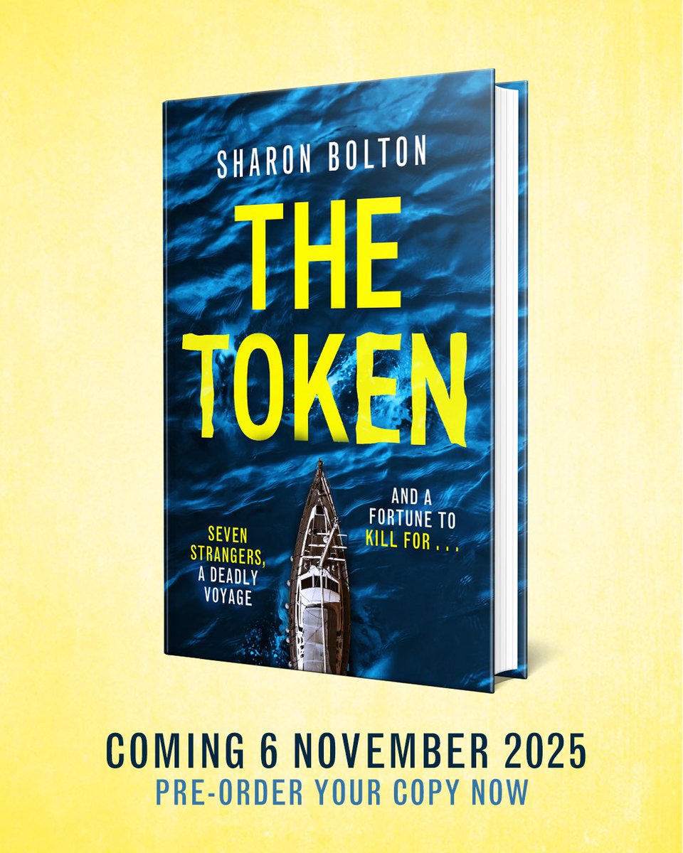 Excited to be part of the #CoverReal for <a href="/orionbooks/">Orion Publishing</a> author <a href="/AuthorSJBolton/">Sharon Bolton</a>’s new book called ‘The Token’ coming 6th November. Seven strangers, a dangerous crossing, and a fortune to die for.
Pre-order now: geni.us/TheToken