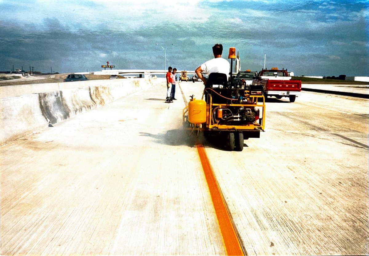 WS_WilsonScott's tweet photo. Wilson and Scott, 1986. 

It’s always rewarding to look back and see how far we’ve come, from vehicle upgrades and advanced kit, to retiring those iconic head-to-toe red jumpsuits 😅

#Throwback #WilsonAndScott #RoadMarkingThenAndNow  #mgrouphighways #socialvalue https://t.co/NxUmFv61R1