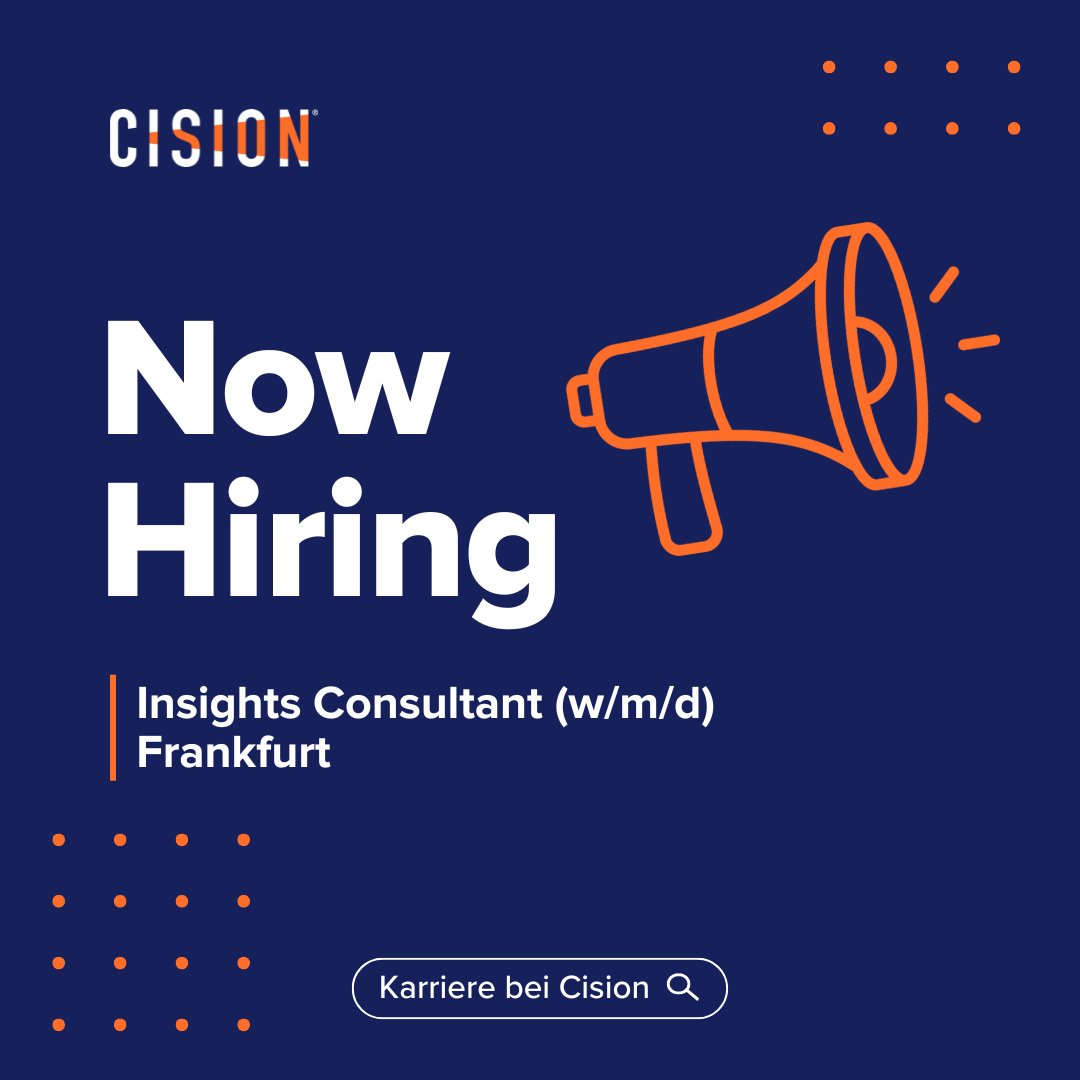 ✨ Wir suchen Verstärkung: Insights Consultant (m/w/d) in Frankfurt ✨

Du liebst Medienanalysen und strategische Beratung? Dann bist du bei Cision genau richtig!

Jetzt bewerben: 👉 brnw.ch/21wTcXb