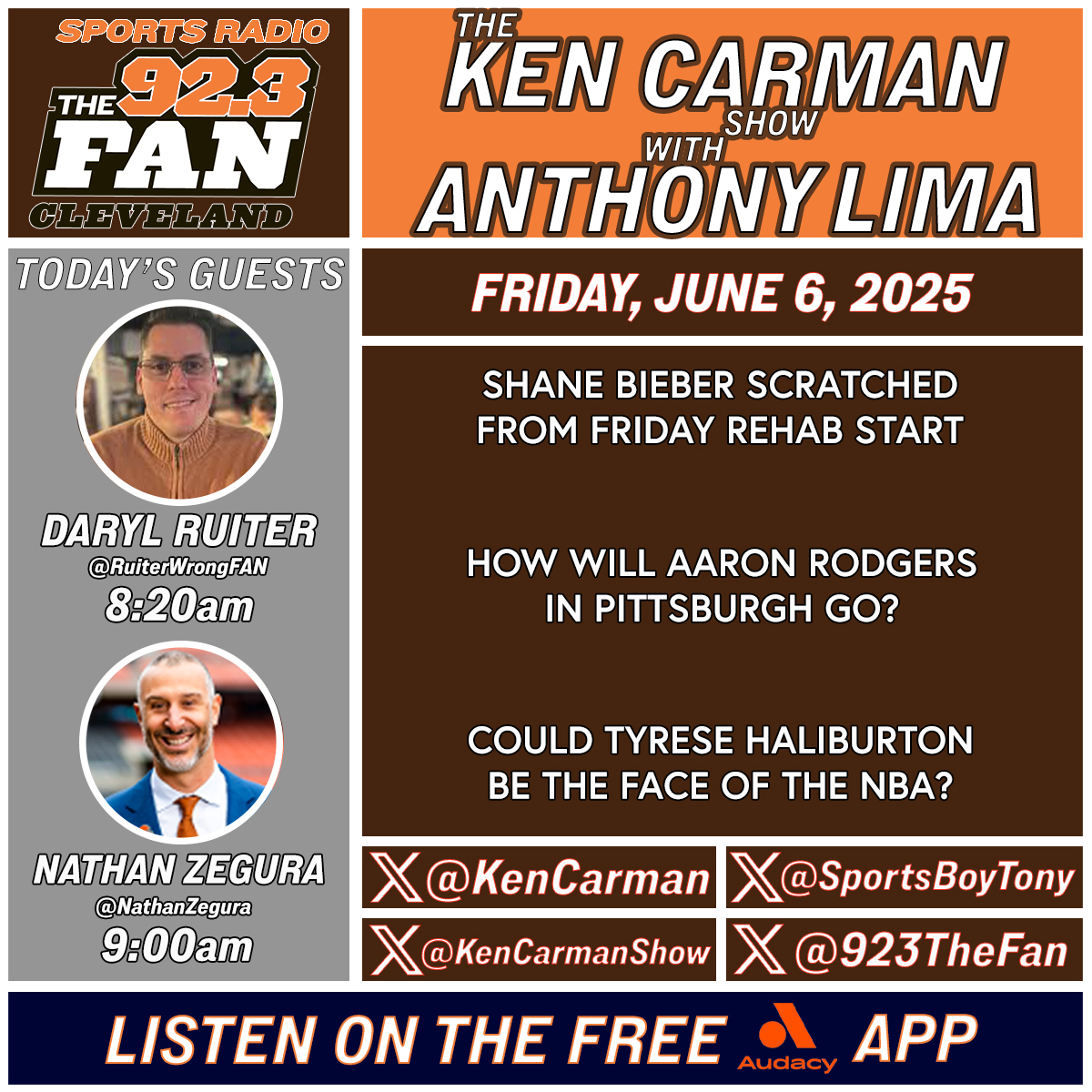 On today's show on <a href="/923TheFan/">92.3 The Fan</a>: