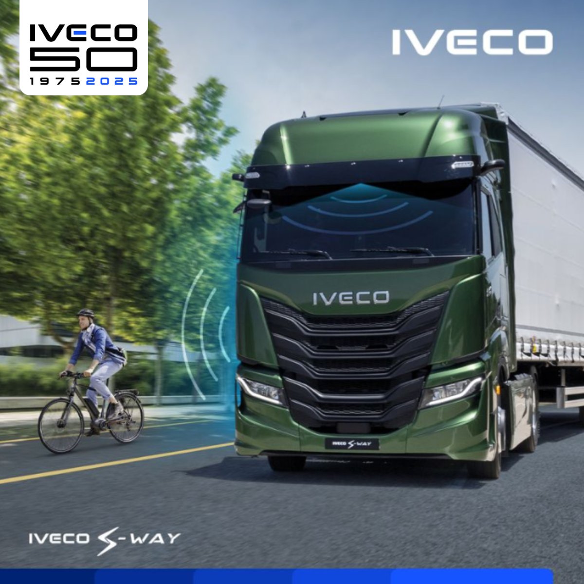 IvecoES's tweet photo. 🚛💡 Tecnología que cuida lo que importa. El sistema ADAS lateral (Blind Spot Information System) del IVECO S-WAY detecta peatones, ciclistas u obstáculos en ángulos muertos. Porque cada segundo cuenta, porque cada vida importa 👉 https://t.co/G8EFpZg6Zo

#IVECO #IVECOSWAY https://t.co/xAexb75jKz