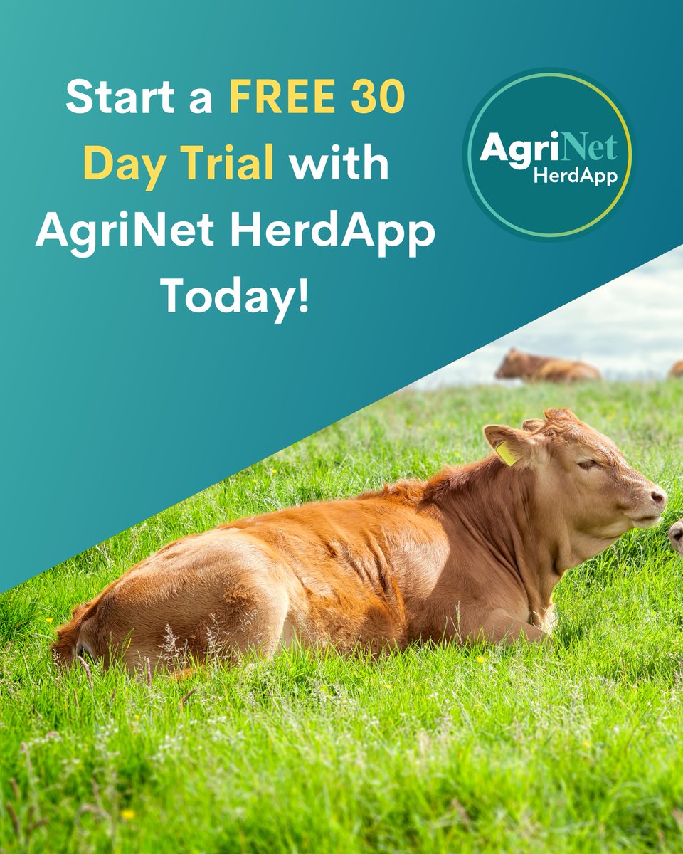 AgriNet HerdApp is the top choice for farm management software in Ireland! Enjoy a 30-day FREE trial to explore all our amazing features. Download now at www.agrinet.i and elevate your farming experience! 🐮