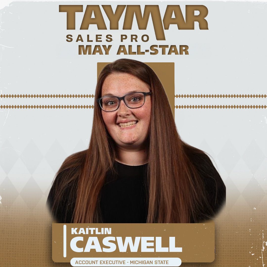 TaymarSalesU (@taymarsalesu) on Twitter photo Congratulations to our May All-Star, Kaitlin Caswell with <a href="/MSU_Athletics/">Michigan State Athletics</a> ! Not only did Kaitlin surpass her revenue and new season ticket goals in May, but she was also able to secure multiple major gift commitments. Great job going above and beyond Kaitlin! Congratulations to our May All-Star, Kaitlin Caswell with <a href="/MSU_Athletics/">Michigan State Athletics</a> ! Not only did Kaitlin surpass her revenue and new season ticket goals in May, but she was also able to secure multiple major gift commitments. Great job going above and beyond Kaitlin!