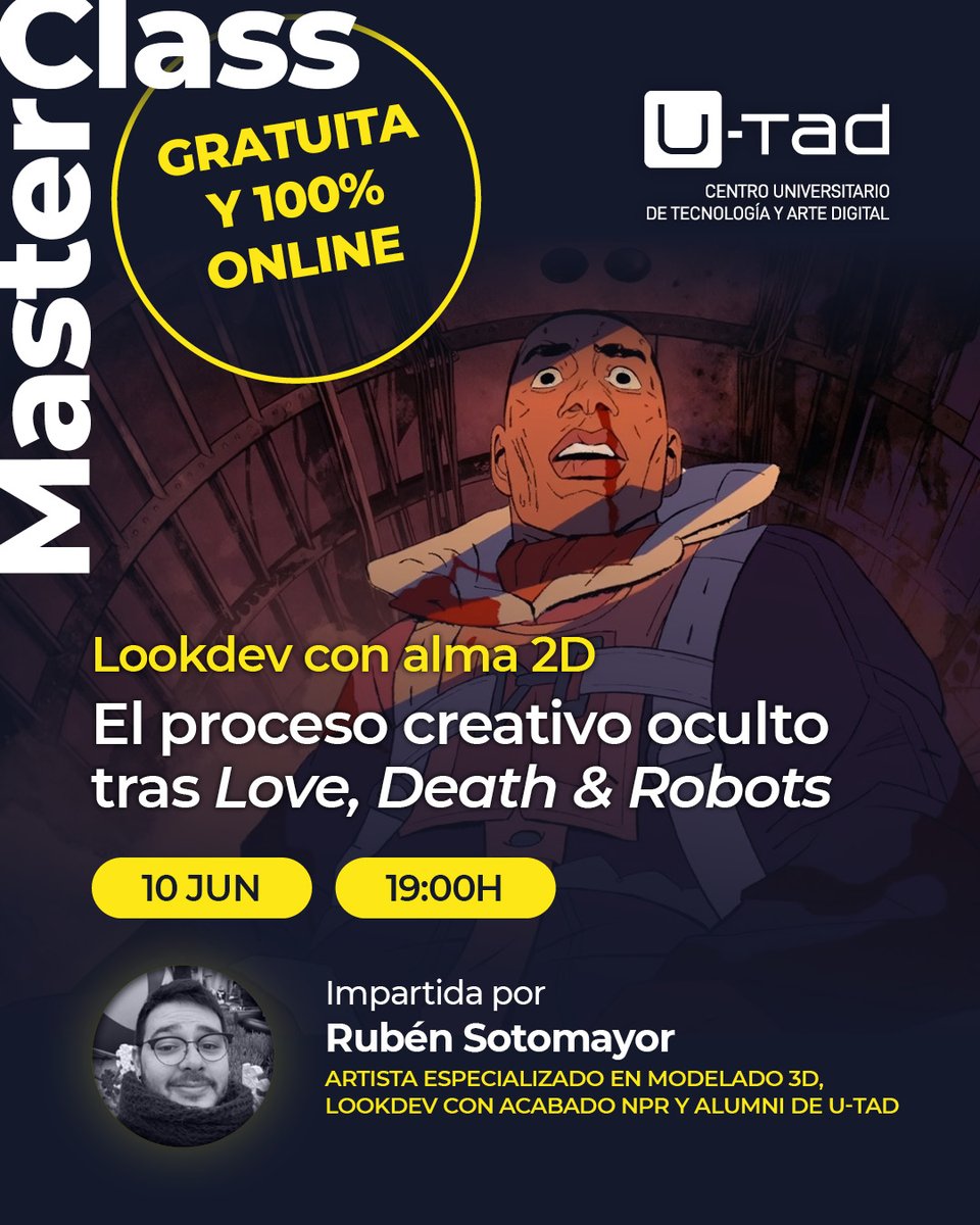 ¿Cómo se crean los mundos de Love, Death &amp; Robots y Overwatch 2?

Descúbrelo en nuestra Master Class con Rubén Sotomayor. Hablaremos de escultura rápida y cómo está revolucionando la animación.

 ¡Apúntate! 👉 bit.ly/3FJr5FC