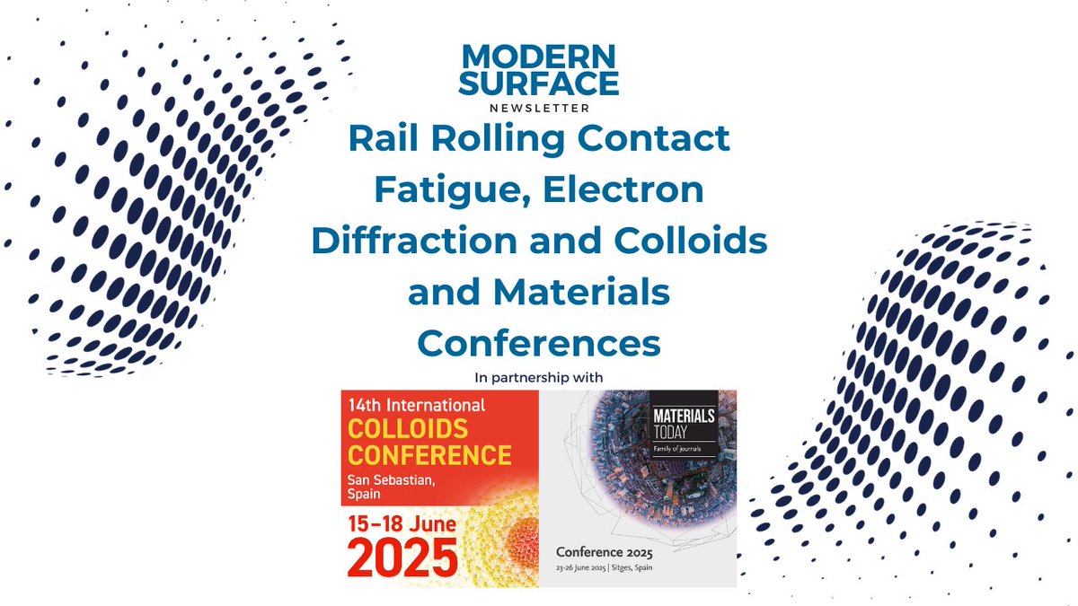The latest edition of Modern Surface is out: linkedin.com/pulse/rail-rol…

Look out for the next issue in 2 weeks time!

#newsletter #fatigue #wear #electronmicroscopy #conferences #diamond #colloids
