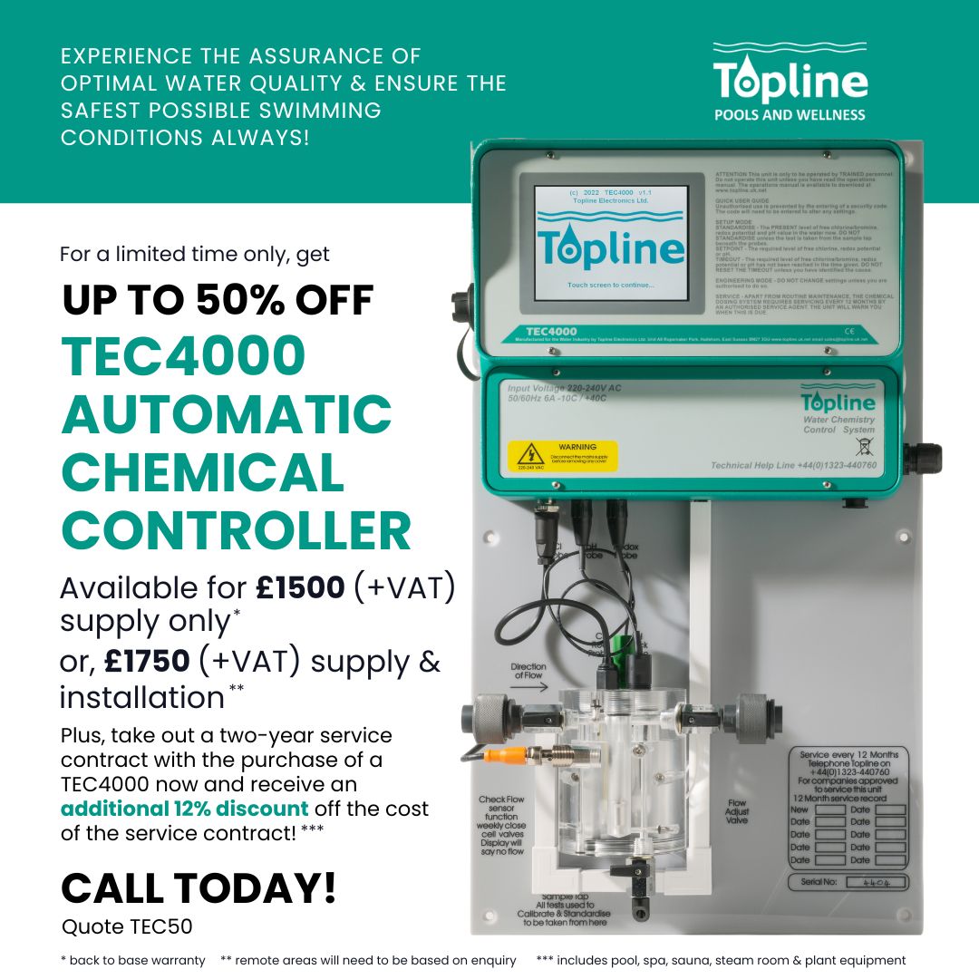 Found in hotels, spas &amp; leisure facilities across the UK, our TEC4000, one of the best chemical dosing units on the market, is now at its lowest price ever. Call 01772 617063 or visit topline.uk.net/water-chemistr…
#poolwaterchemistry #watertreatment #dosingunit #pooldosingsystem