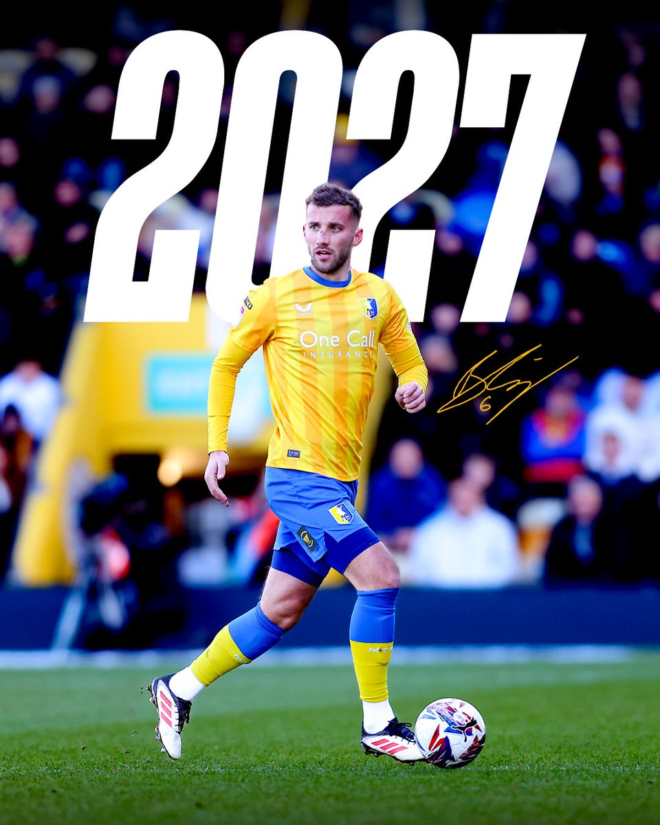 mansfieldtownfc's tweet image. ✍️ Mansfield Town are delighted to announce that defender @b_cargill has signed a new two-year contract at the club.

#Stags 🟡🔵