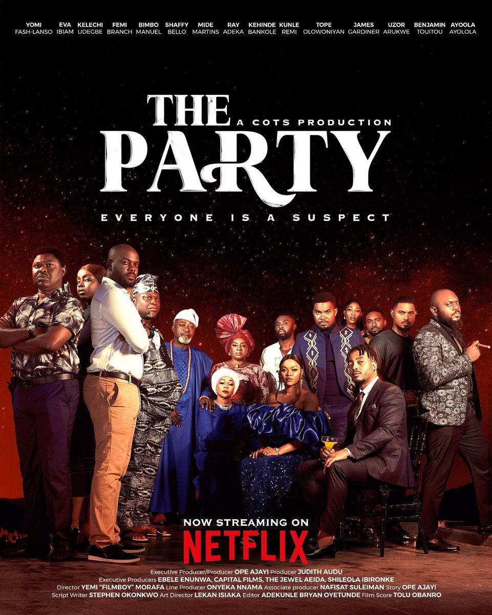 #Theparty 
I love this series. Omo, Shaffy Bello can act. Normal me would skip and watch the last scene(i hate suspense), but I couldn't do that this series. I watched every scene.
Everyone acted their role perfectly.