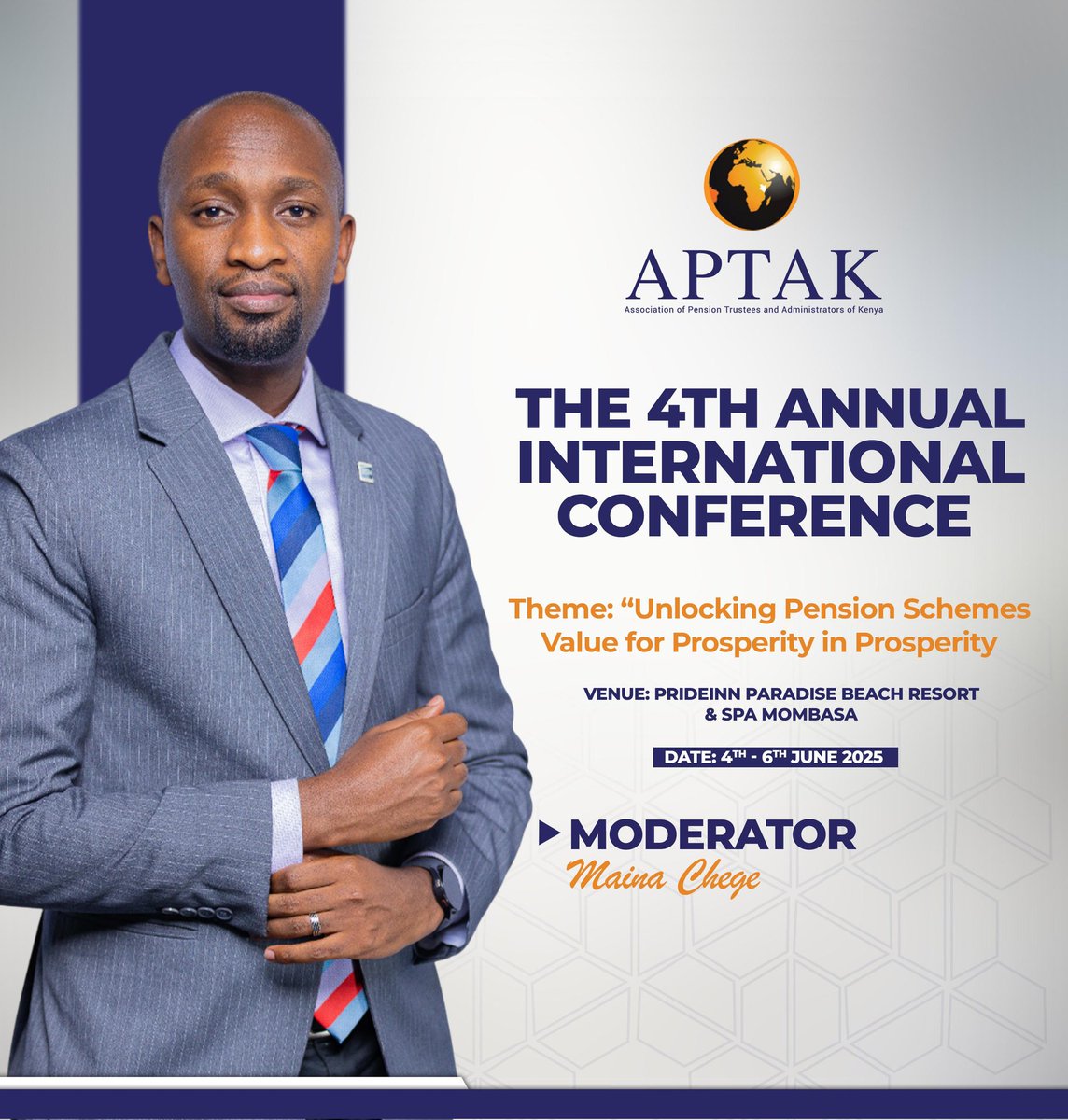 A huge thank you to Maina Chege, our incredible MC, for steering the 4th Annual APTAK International Conference with energy and professionalism. You made it seamless and memorable! 🙌
#APTAKConference2025
