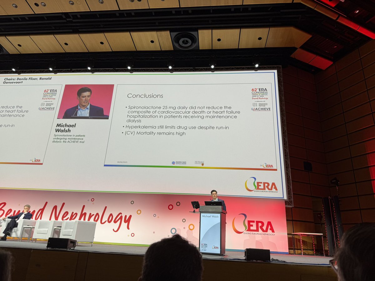 Sandra Herrmann MD, FASN (@herrmannmd) on Twitter photo Spironolactone did not reduce the composite of CV death or heart failure hospitalization in patients on dialysis . #ERA25 <a href="/ERAkidney/">ERA - European Renal Association</a> Spironolactone did not reduce the composite of CV death or heart failure hospitalization in patients on dialysis . #ERA25 <a href="/ERAkidney/">ERA - European Renal Association</a>
