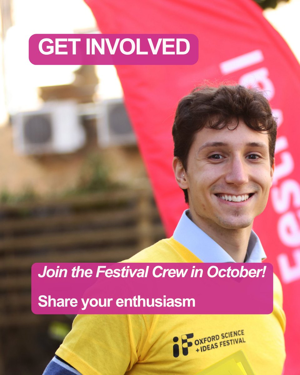 Oxford_IF's tweet image. ✨ Share Your Enthusiasm! ✨

Love science and ideas? Join our volunteer team this October and help spark curiosity across Oxford!

📲 Sign up now smartsurvey.co.uk/s/EOI_Voluntee…

#Volunteer #IFOxford #ScienceFestival #GetInvolved #OxfordEvents
