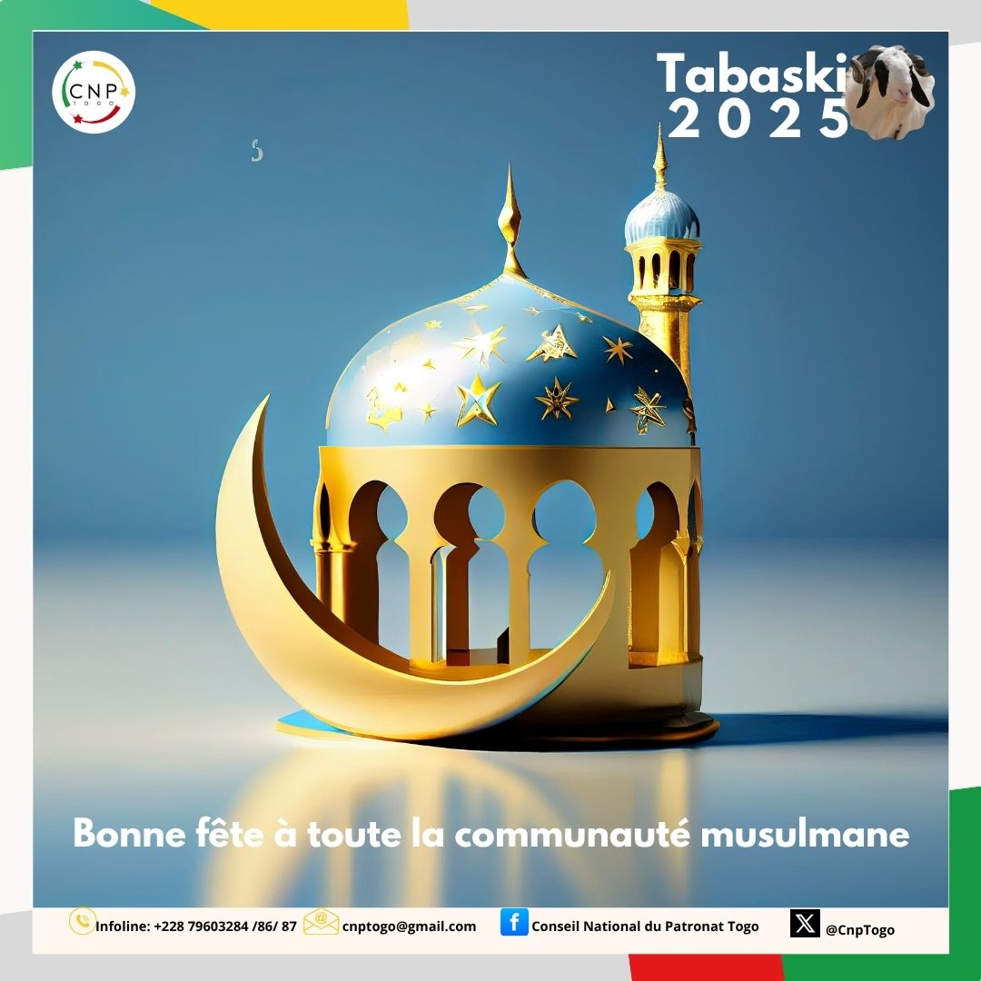 Bonne fête de Tabaski à vous et à vos proches. Que cette célébration vous apporte paix, santé et prospérité.